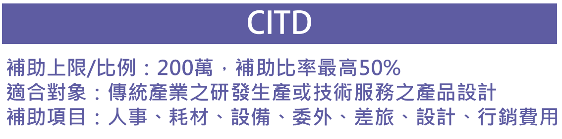 經濟部CITD傳統產業升級補助計畫